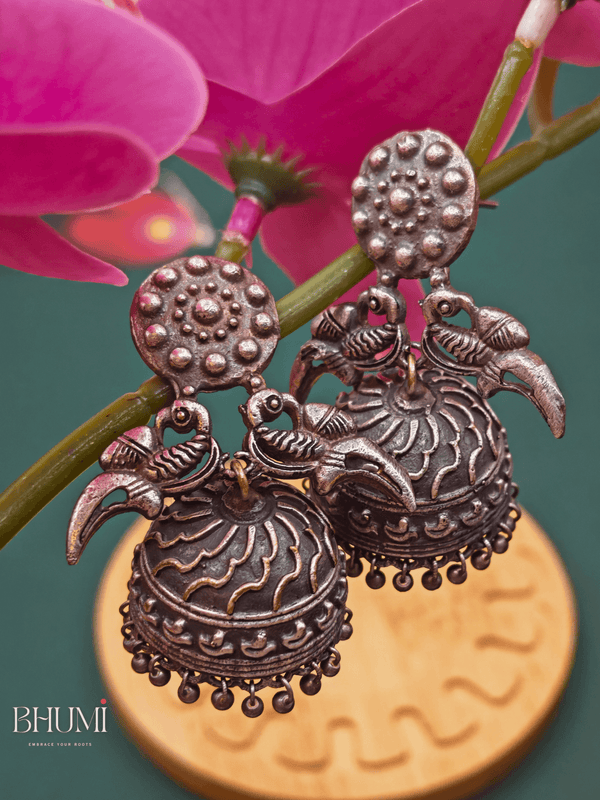Oxidized Silver Earing