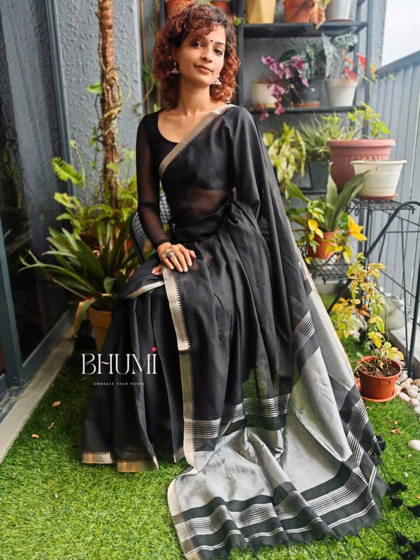 Black with silver