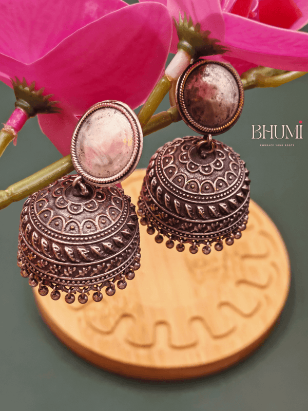 Oxidized Silver Earing