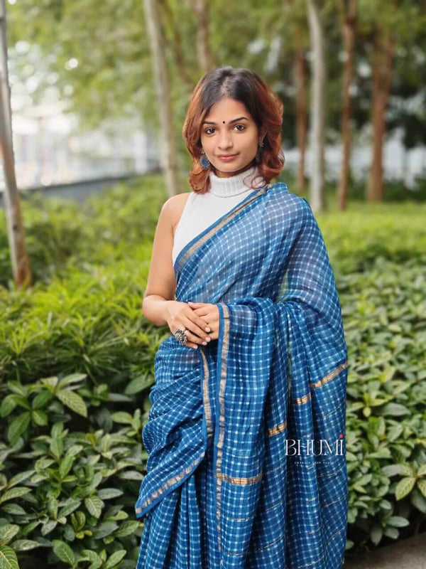 Chanderi silk - Indigo