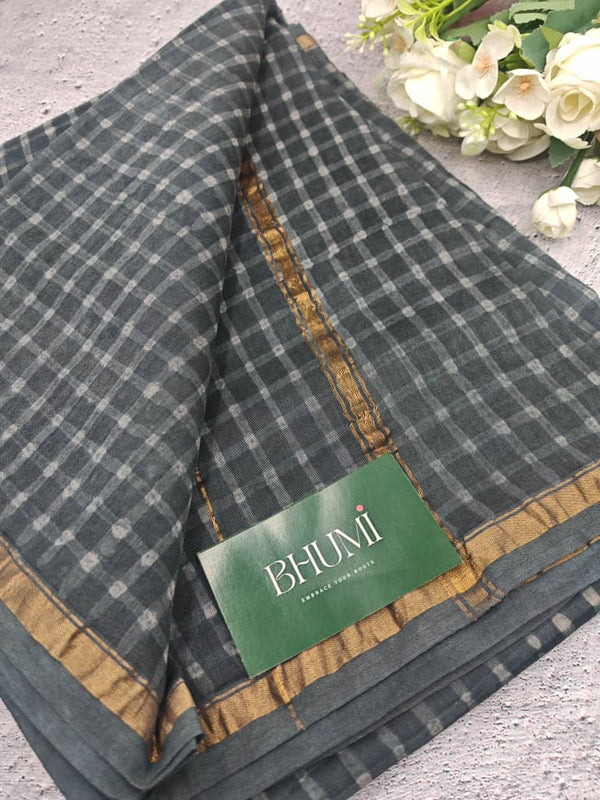 Grey Chanderi Silk