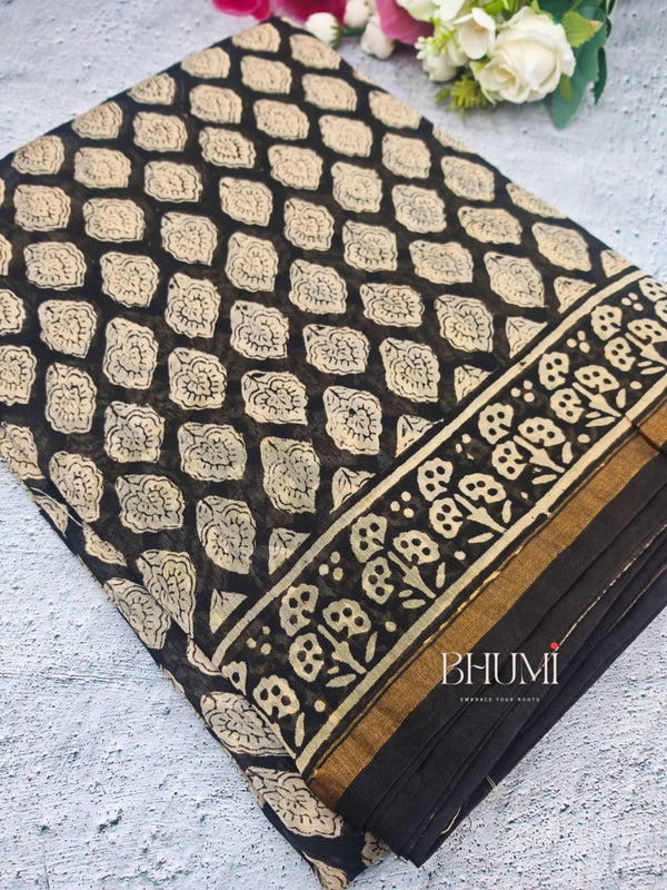 Black Chanderi