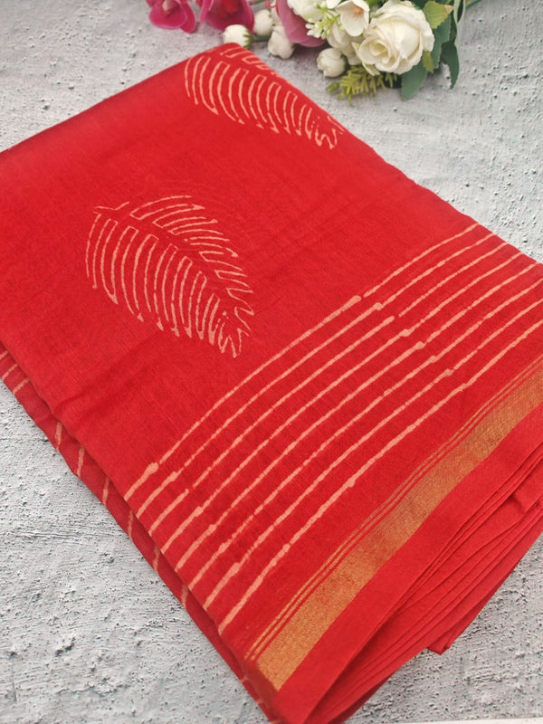 Red Chanderi