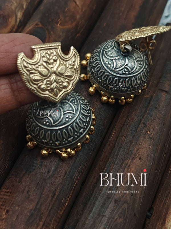 Gold Silver Jhumka
